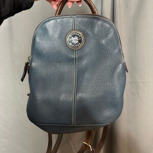 Dooney & Bourke Navy Leather Backpack